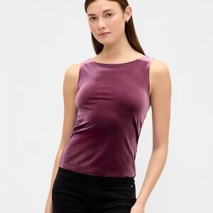 Gap Factory Velvet Boatneck Sleeveless Top